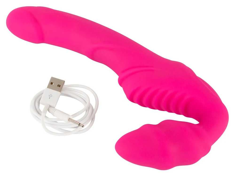 Strapless Strap-On Vibrating 21,8 cm vibrator