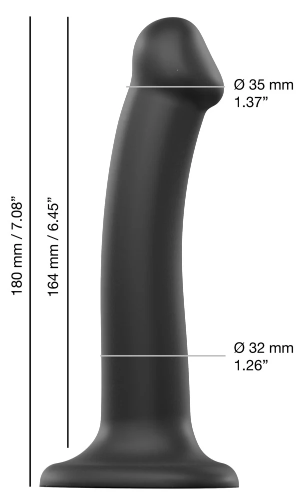 strap-on-me Dual Density Bendable Dildo 18 cm