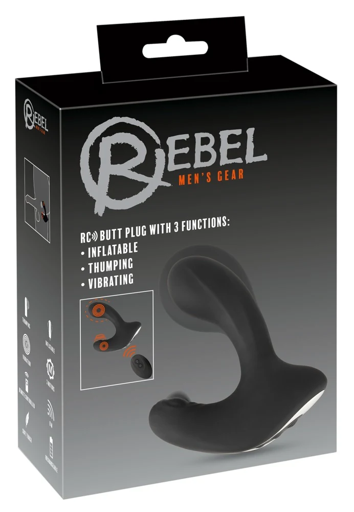 Rebel RC Butt Plug with 3 functions 14,2 cm anal toy