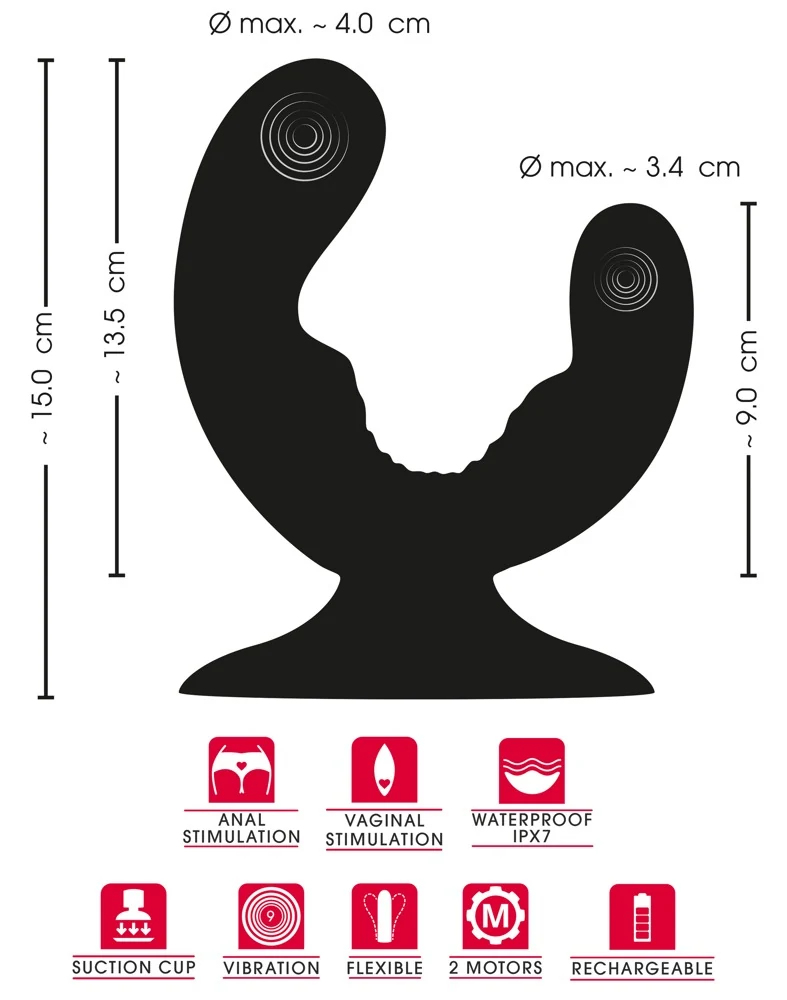 Sweet Smile Dual Vibrator 13,5 cm