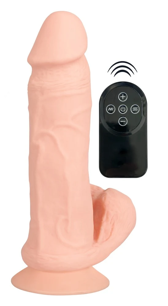 Nature Skin Bendable RC Vibrator with Balls 20,8 cm