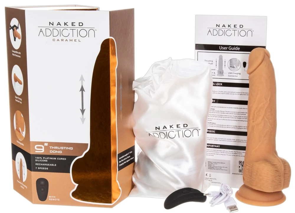 Naked Addiction 9“ Thrusting Dong 22,9 cm dildo