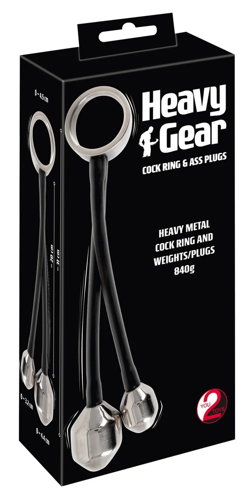 You2Toys Heavy Gear cock ring ass plugs penisring