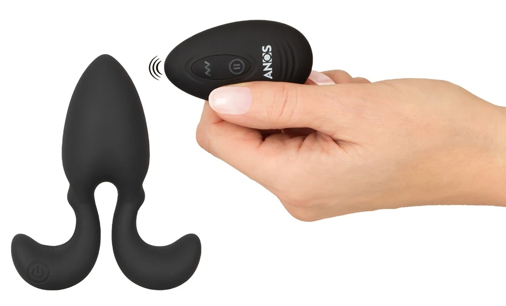 ANOS RC Vibrating Butt Plug with Flexible Arm 10,2 cm anal toy