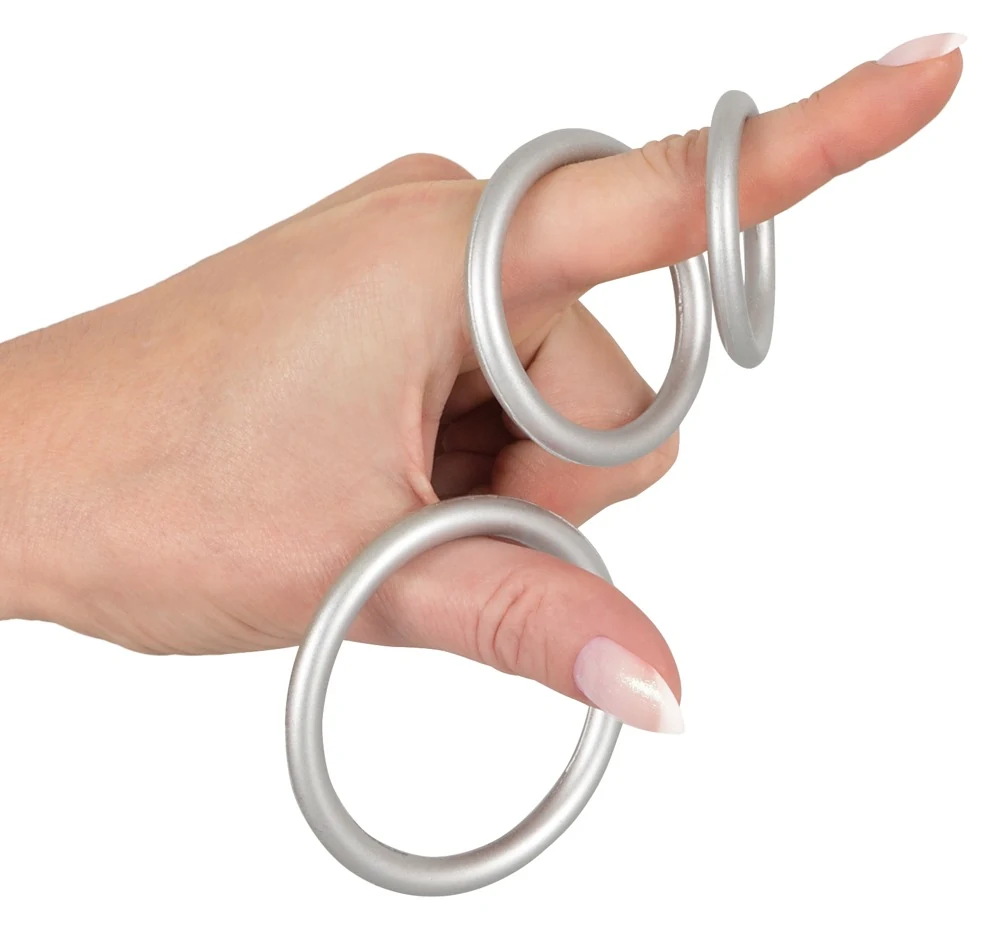 You2Toys Metallic Silicone Cock Ring Set penisring