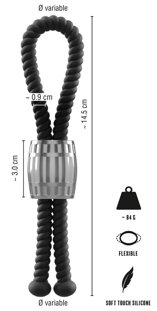 Rebel Heavy Rope Cock Strap penisring