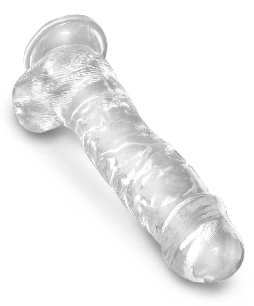 King Cock Clear 8“ with Balls 22,2 cm dildo