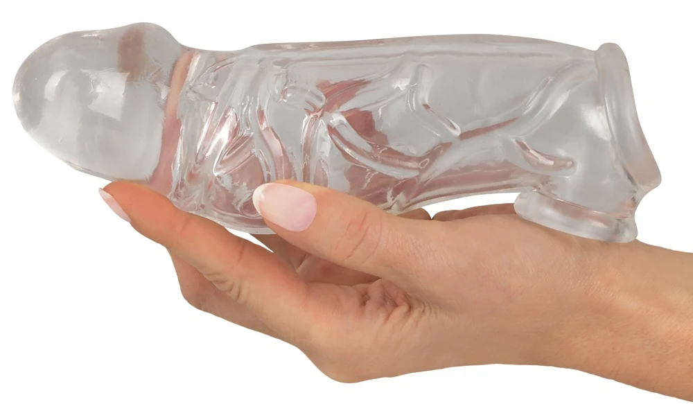 Crystal Penis Sleeve with extension ball ring penishülle