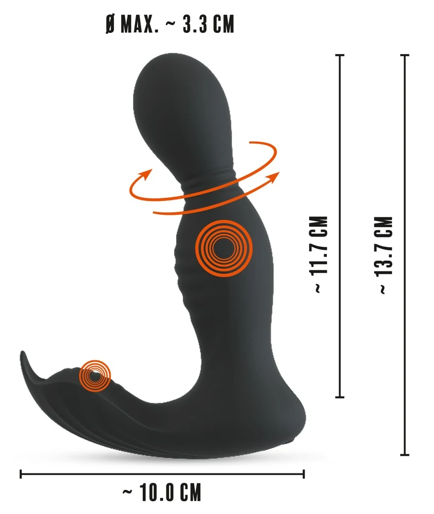 Rebel RC Butt Plug with 2 Functions 13,7 cm anal toy
