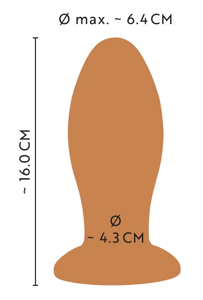 ANOS Soft Butt Plug with suction cup 16 cm anal toy