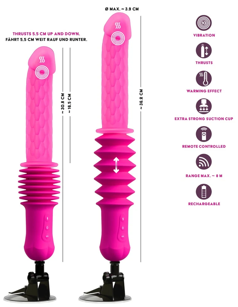 You2Toys RC Warming Fucking Machine vibrator