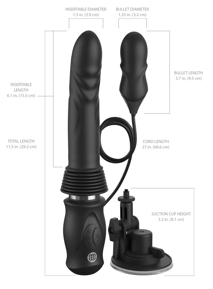 FF Series Ultimate Silicone Thruster 36,8 cm vibrator