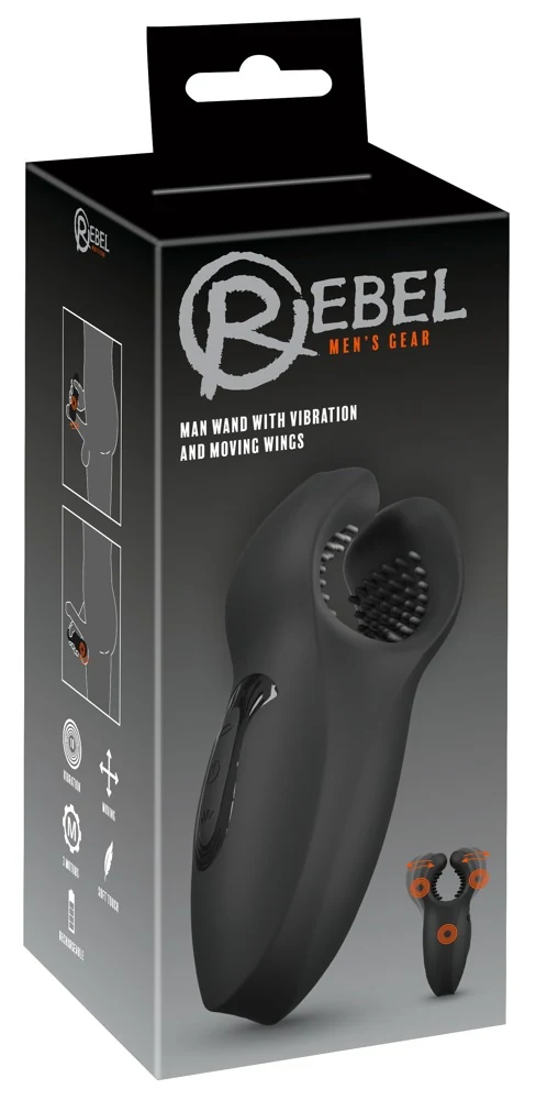 Rebel Man Wand with Vibration and Moving Wings masturbator