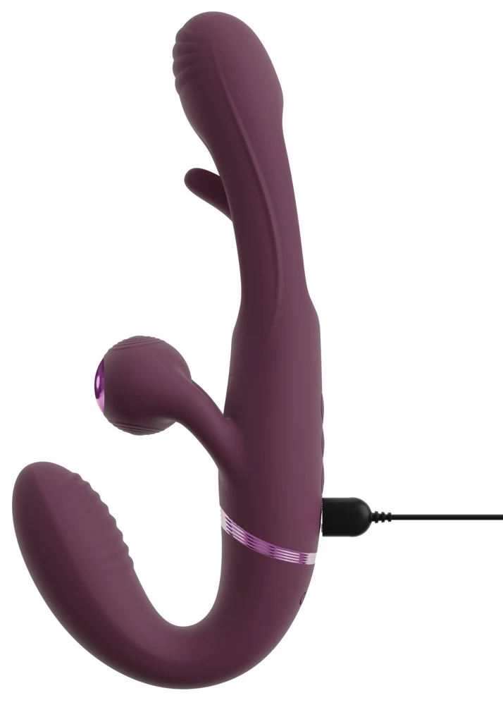 JAVIDA RC Strapless Strap-On With Flicking Tongue 23,5 cm vibrator