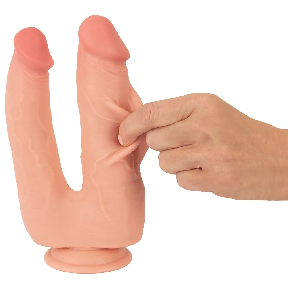 Nature Skin Bendable Double Penetrator 20 cm dildo