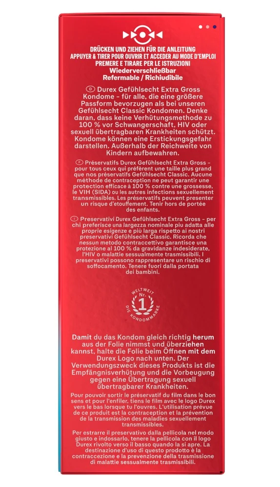 Durex Gefühlsecht XXL kondome