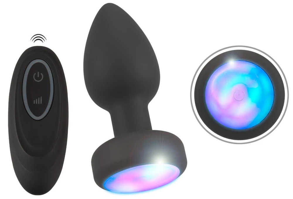 ANOS RC Flashing Butt Plug with Vibration 9 cm anal toy