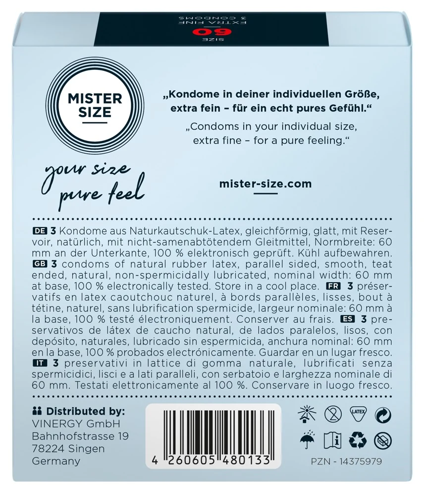 Mister Size 60 mm kondome