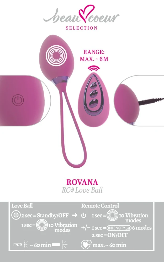 beau coeur ROVANA RC Love Ball 15 cm vibrator
