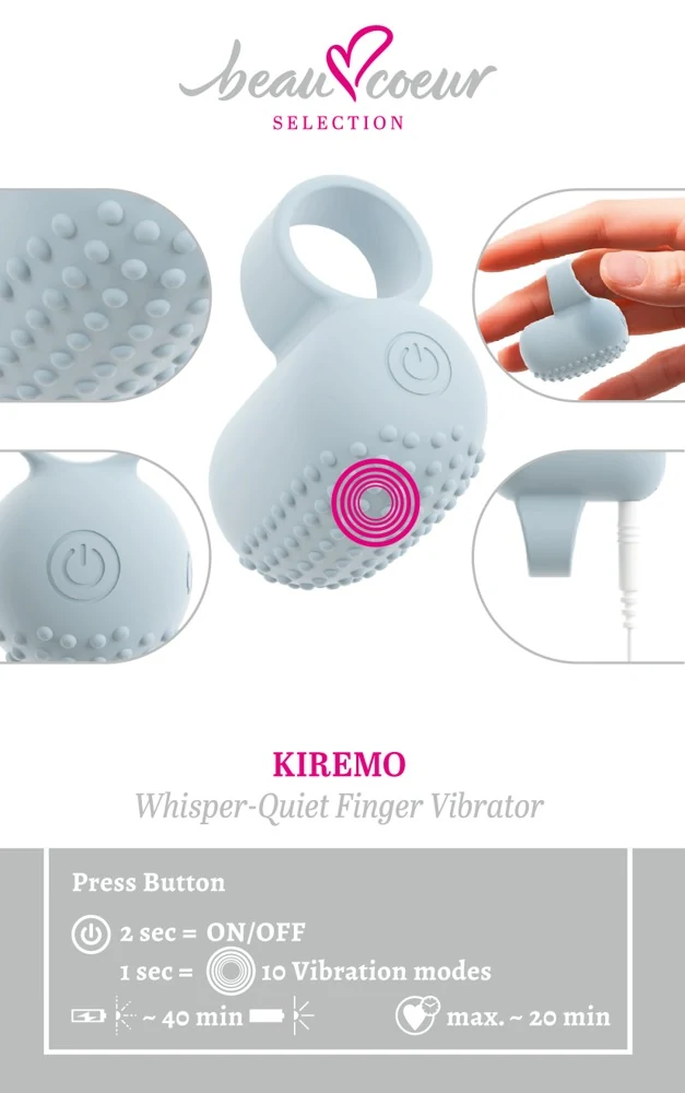 beau coeur KIREMO Finger Vibrator 4,4 cm