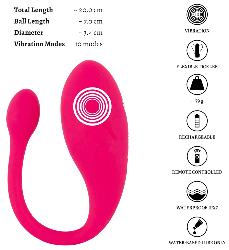 beau coeur KORAL RC Love Ball 20 cm vibrator