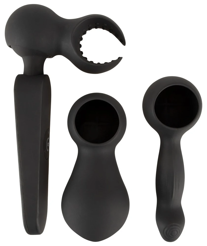 Couples Choice Wand vibrator with 3 Attachments 21,5 cm