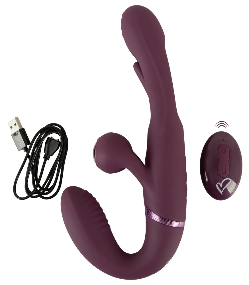 JAVIDA RC Strapless Strap-On With Flicking Tongue 23,5 cm vibrator