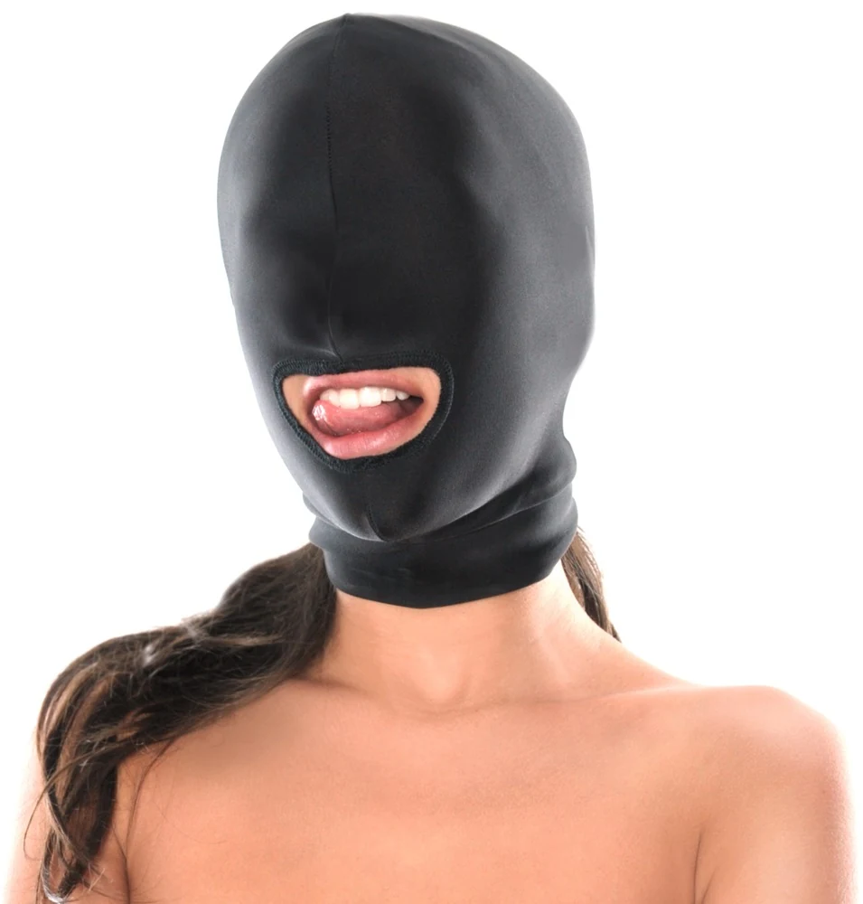 FF Series Spandex Open Mouth Hood masken knebel