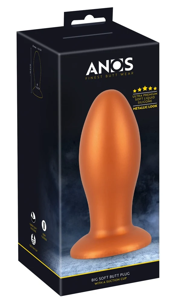 ANOS Soft Butt Plug with suction cup 16 cm anal toy