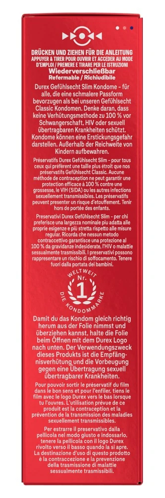 Durex Gefühlsecht Slim kondome