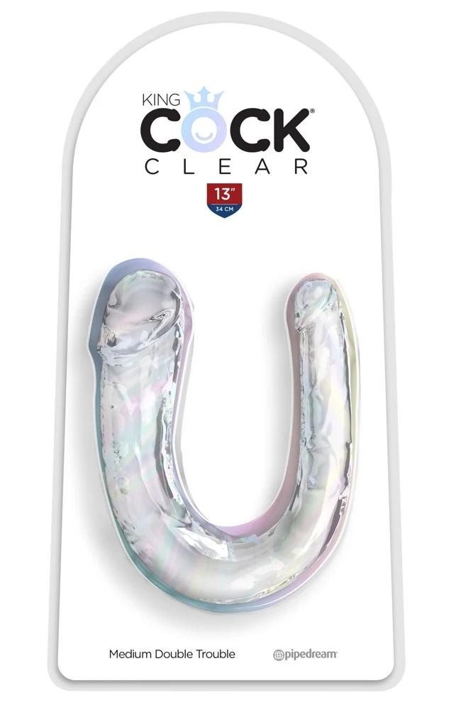 King Cock Clear Double Trouble 33 cm dildo