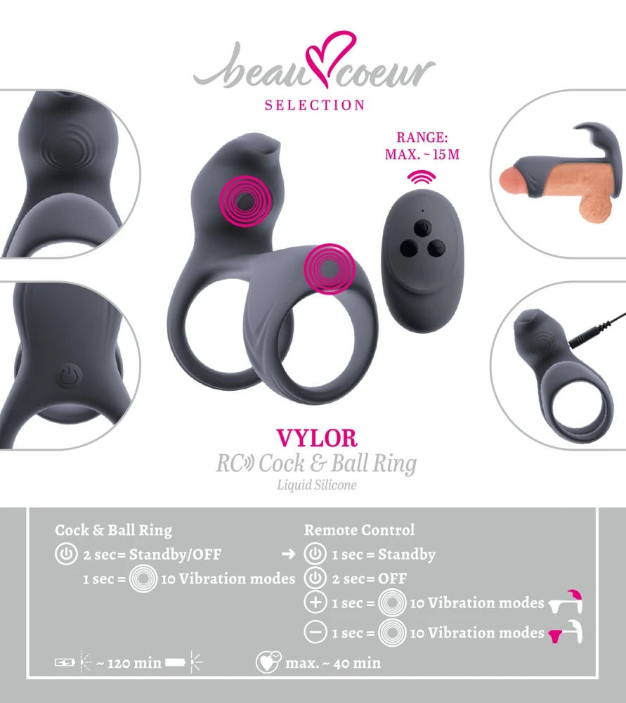 beau coeur VYLOR RC Cock Ball Ring penisring