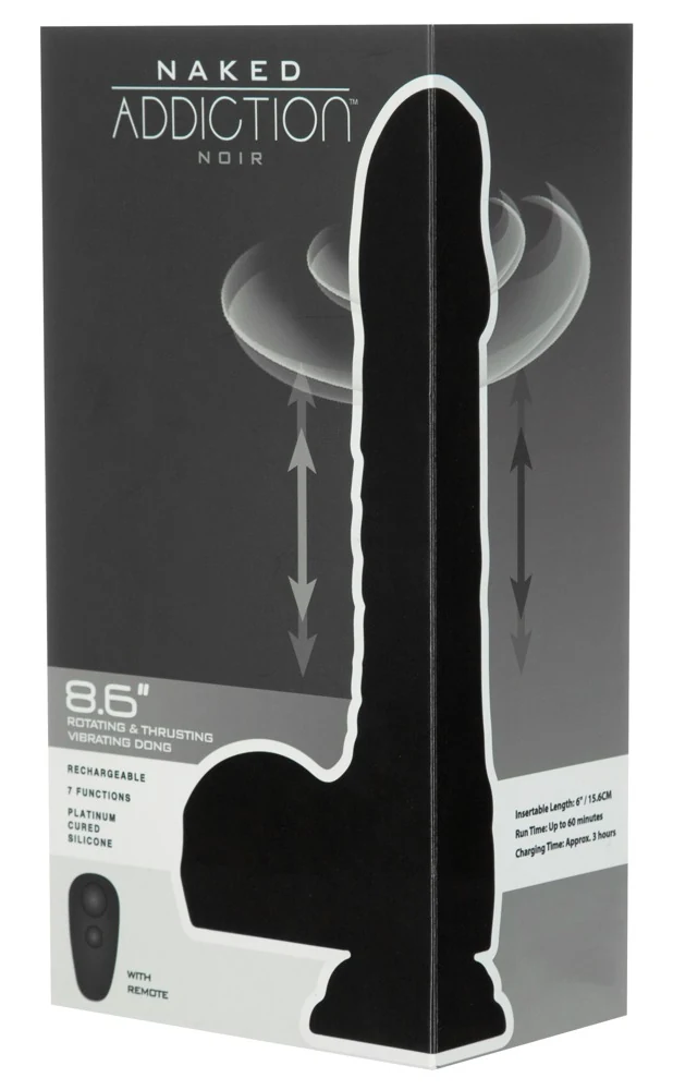 Naked Addiction 8,6" Rotating Thrusting Vibrating Dong vibrator