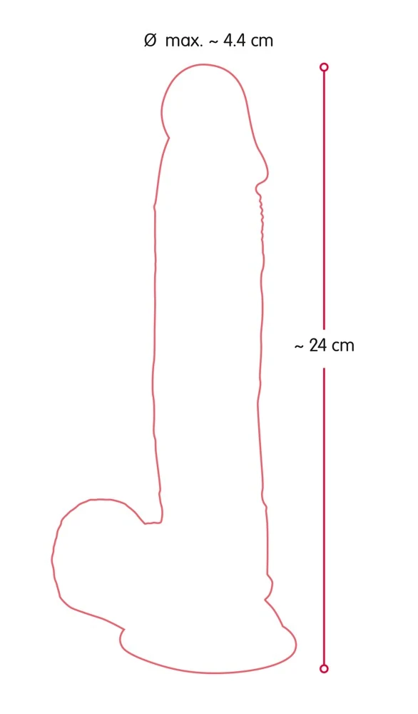 Nature Skin Medium Bendable Dildo 24 cm