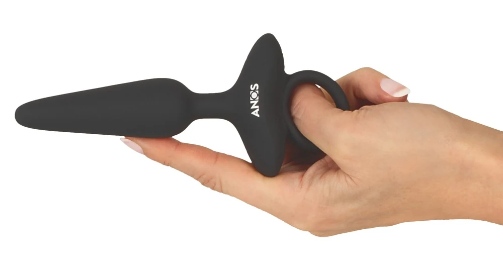 ANOS Flexible Butt Plug with Vibrations 15 cm anal toy