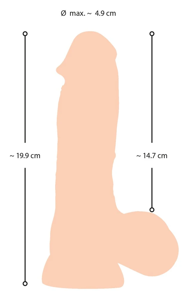 Nature Skin Dildo with moveable 19,9 cm