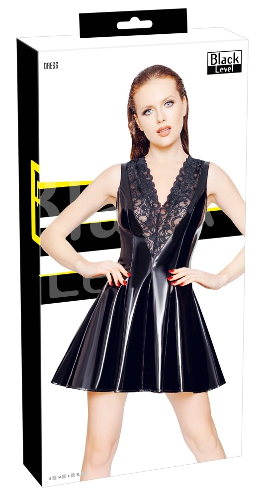 Black Level Kleid aus Lack