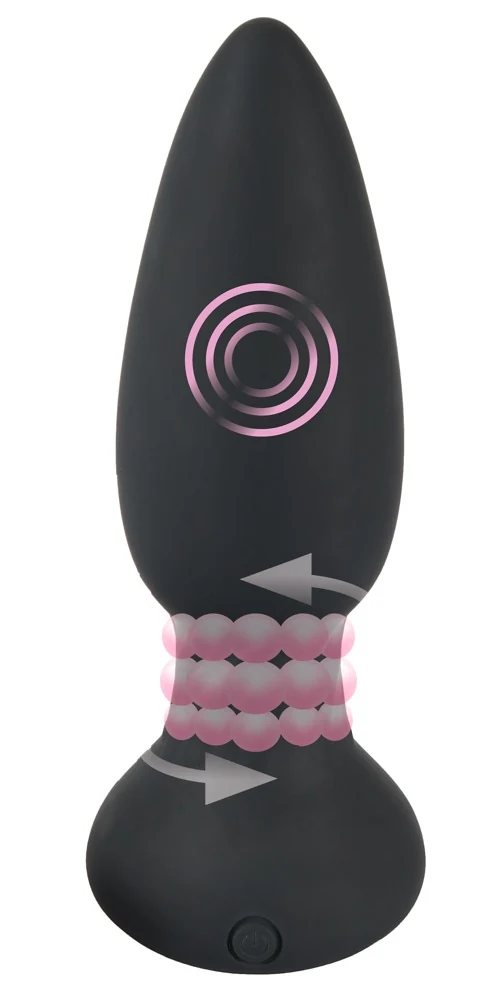 Black Velvets RC rotating vibrating plug 13,8 cm anal toy