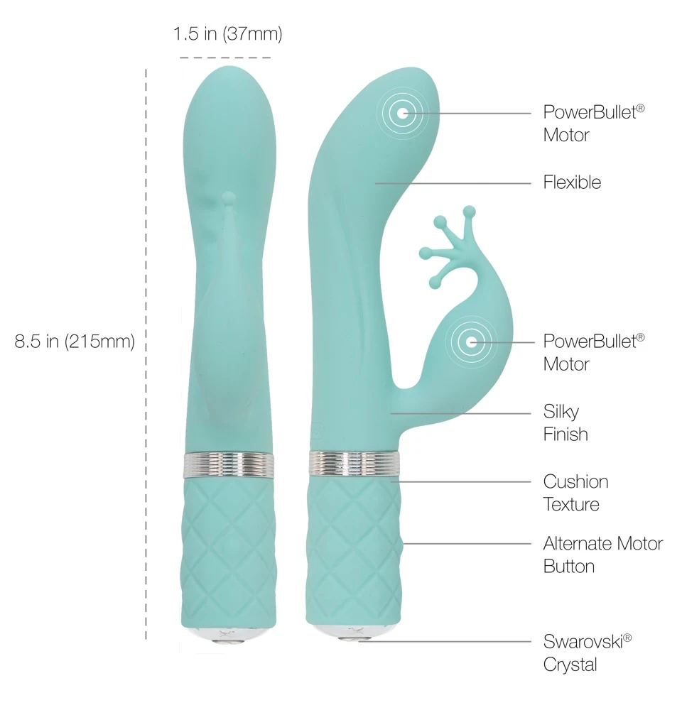 PILLOW TALK Kinky Luxurious Dual Massager 21,5 cm vibrator