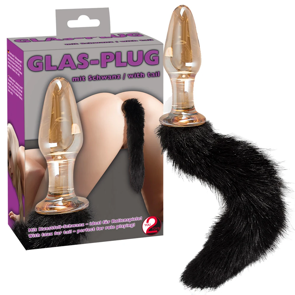 You2Toys Glas-Plug mit Schweif 40 cm anal toy