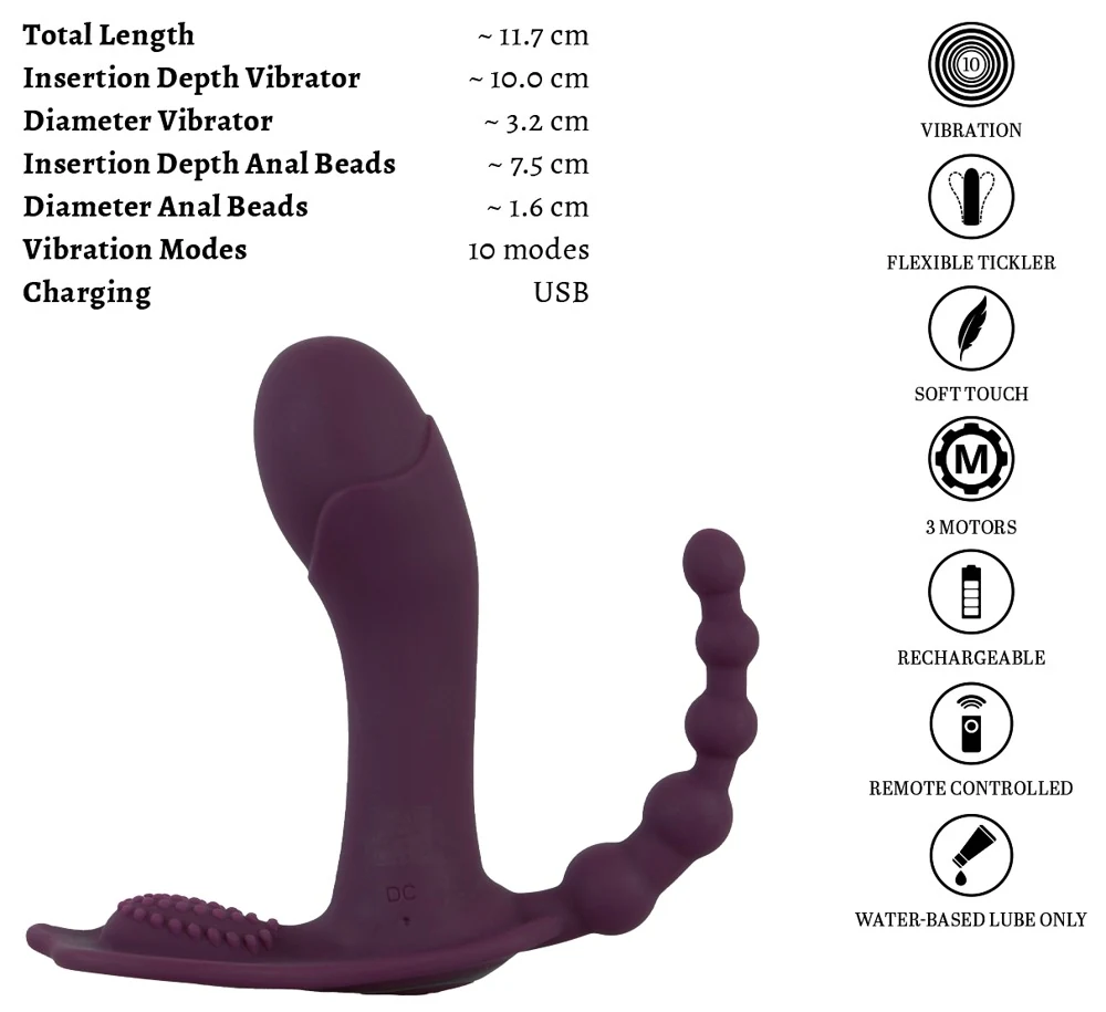 beau coeur ARIVA RC Panty Vibrator 11,7 cm