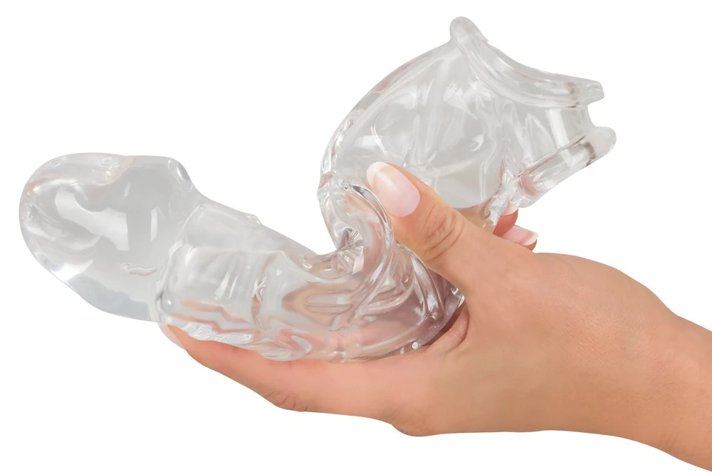 Crystal Penis Sleeve with extension ball ring penishülle