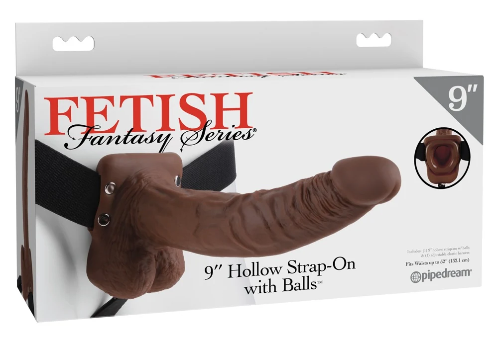 FF Series 9“ Hollow Strap-on with Balls