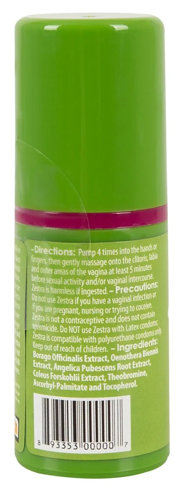 Zestra stimulierende gele sprays