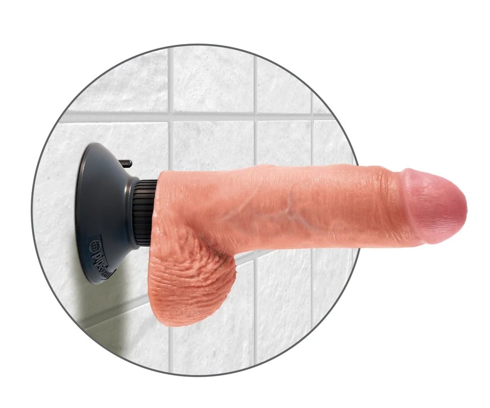 King Cock 7“ Vibrating with Balls 21 cm vibrator