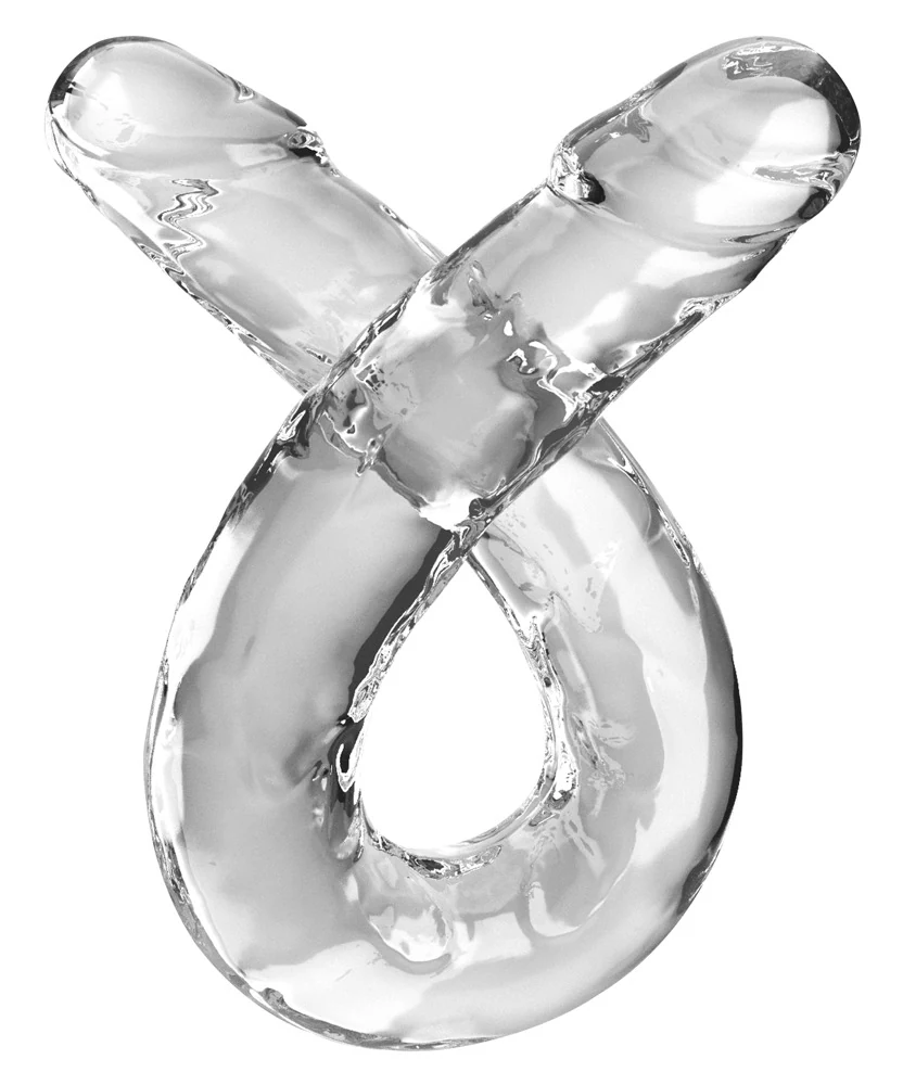 King Cock Clear 18“ Double Dildo 46 cm