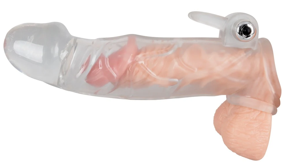 Crystal Penis sleeve w/ extension and vibration penishülle