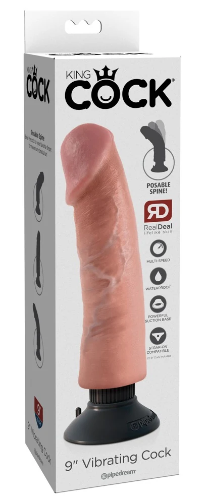King Cock 9“ Vibrating 25,5 cm vibrator