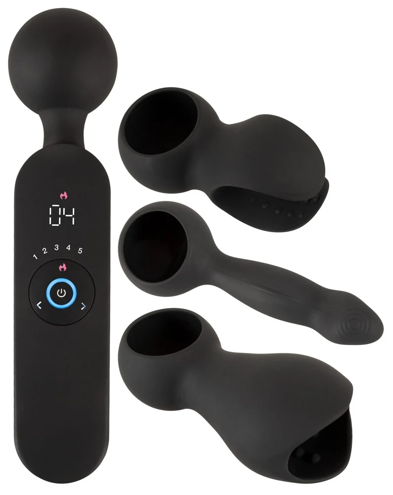 Couples Choice Wand vibrator with 3 Attachments 21,5 cm