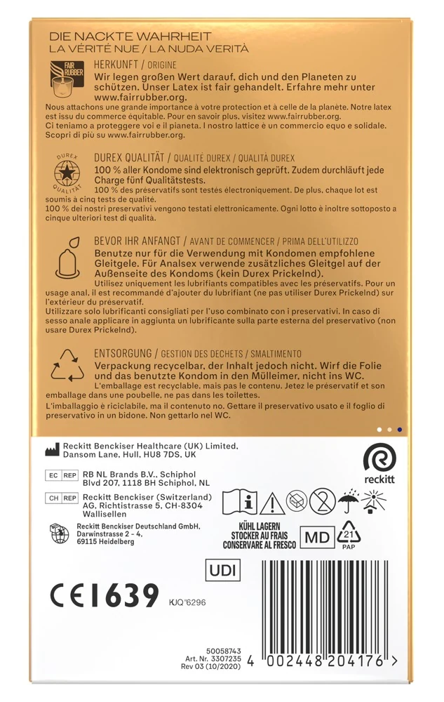 Durex Hautnah Extra Feucht kondome